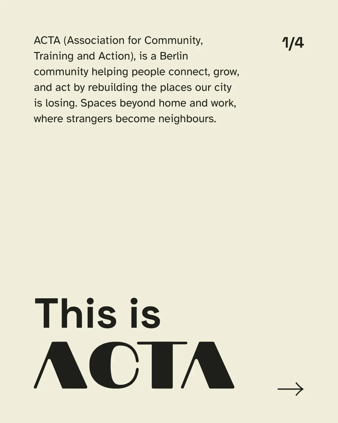 This is ACTA carousel, slide 1