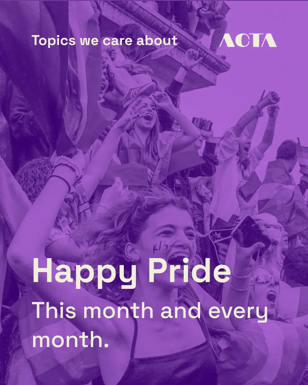 Topics we care about cover in violet