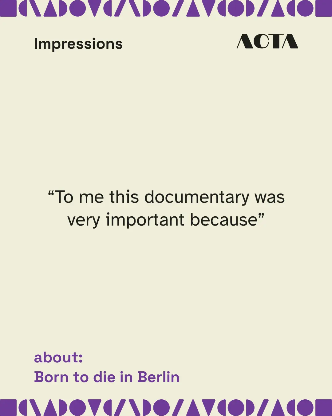 Impressions post