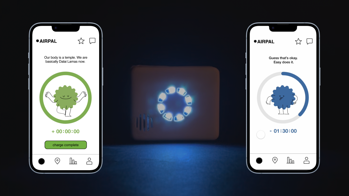 AirPal device and app mockups