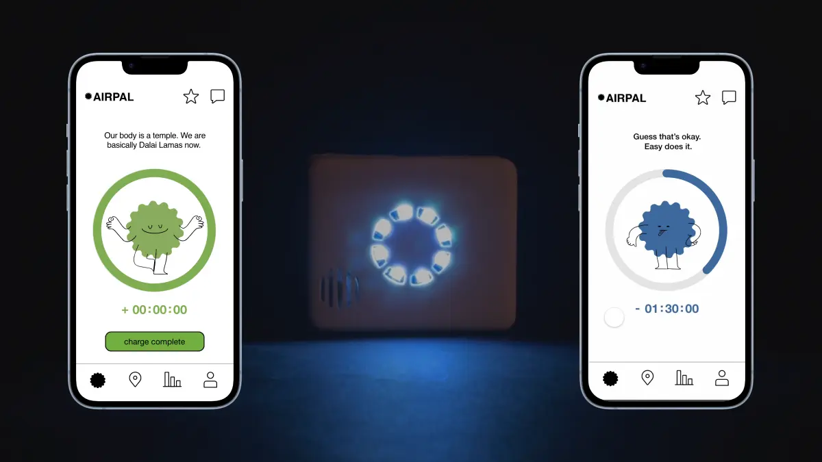 AirPal device and app mockups
