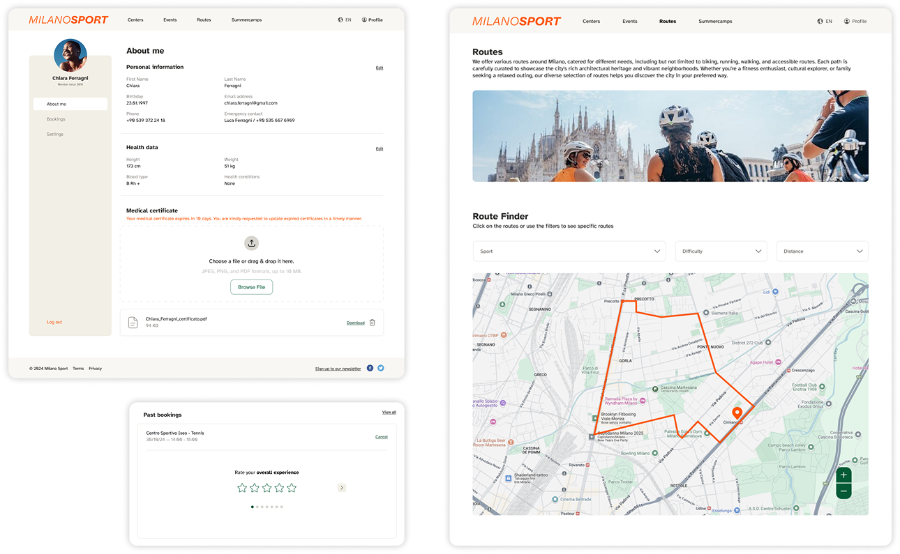 comparison of old homepage with new one