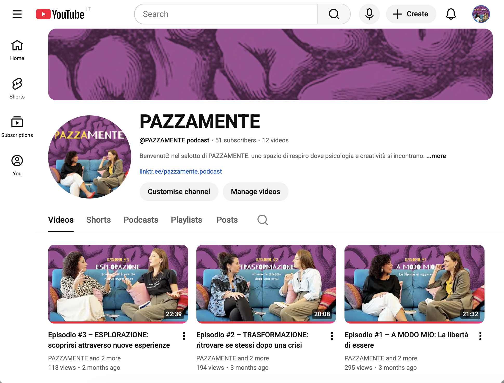 Pazzamente YouTube channel